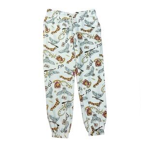 ♥️WB Harry Potter Cream Base Jogger Sweatpants Whimsical Wizard Juniors Sz Large